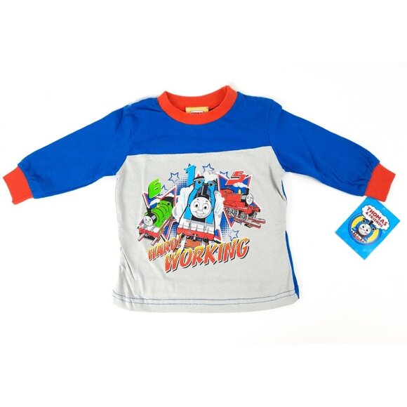 Thomas & Friends Pajama Set Boys 2T Gray Blue Cotton Long Sleeve 2-Piece NWT - Picture 5 of 8